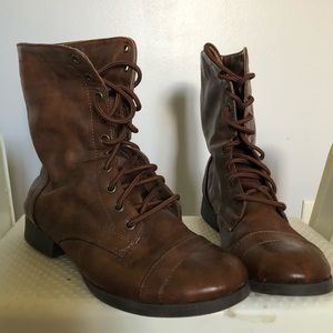 Brown, Leather Boots